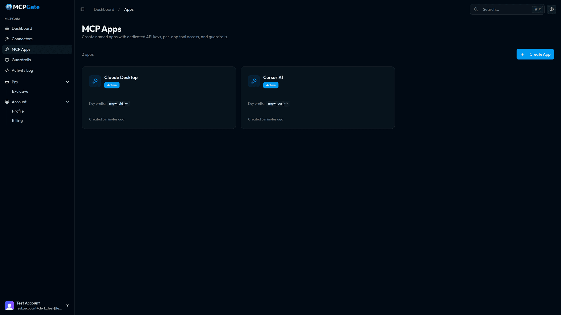 MCPGate MCP Apps — Claude Desktop and Cursor AI